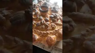 Мой 1й свадебный каравай на заказ. Не судите слишком строго 🙏🙃