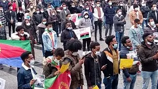 New Eritrean 13/11/2021 ሰላማዊ ሰልፊ ኣብ ሃገረ Luxembourg  #stop Killing Refugees in Libya