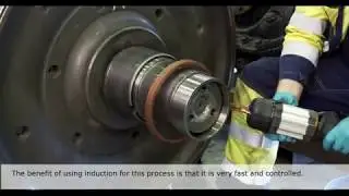 Disassembling and shrink fitting bearing and lock rings