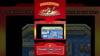 Pokemon FireRed Extended | Pokemart Item Cost at 1 Cheat #shorts #gba #gaming #pokemon #romhack