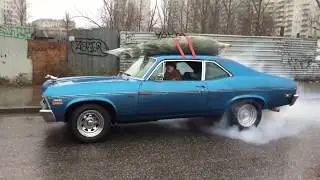 Chevrolet Nova Christmas Burnout
