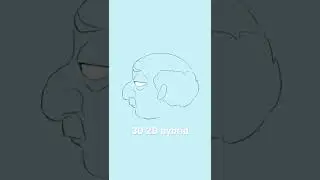 3D 2D hybrid head turn animation 