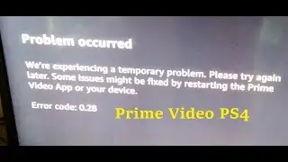 How to fix error code 0.28 & 0.6 in prime video app PS4 - Problem occurred