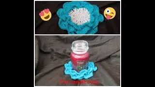 Crochet/Candle cozy/Free crochet tutorial/Scrap buster