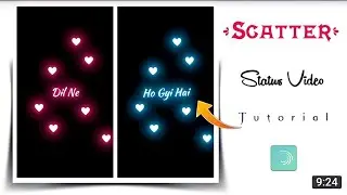 How to edit Heart glow Status video tutorial new glow text tutorial | Jadu_edit