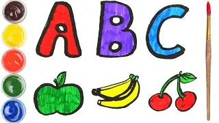 How to draw the alphabet ABC and fruits?