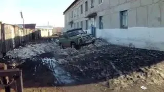 Разброска снега по русски!!!