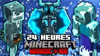 Survivre 24h dans un MONDE GLACIAL avec des JOUEURS dans Minecraft