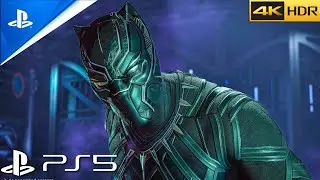 BLACK PANTHER vs KLAUSE + CROSSBONES Boss Fight Gameplay Avengers Walkthrough -(PS5)Game | 4K 60FPS