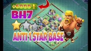 NEW BEST +6000!!(BH7) ⚔ Builder Hall 7 Base W/PROOF!!Anti 1 Star Trophy Base Layout With Replay 2017
