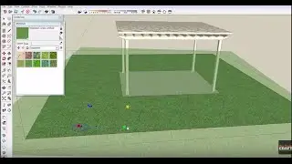 Add Grass and Patio Textures to A Sketchup Pergola