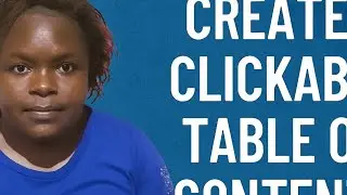 Create a Clickable Table of Contents in minutes Step by step Tutorial for Beginners 