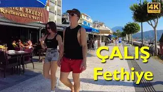 Çalış Beach Fethiye Walking Tour 4K UHD | Calis Beach Antalya Turkey
