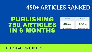Publishing 750 Articles in 6 Months = HUGE GROWTH!