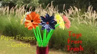 PAPER FLOWER – GERBERA | Telugu