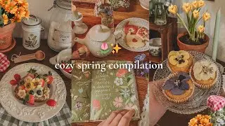 Cozy spring aesthetic 🌷 2 hour compilation | ASMR baking, home decor, books, cute vegan recipes