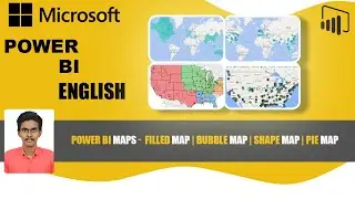 Power BI Maps - Bubble Map, Filled Map, Shape Map, Heat Map, Map with Pie Chart in Power BI English