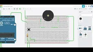 Control a Buzzer with a Button – Arduino in Tinkercad (No Talking)
