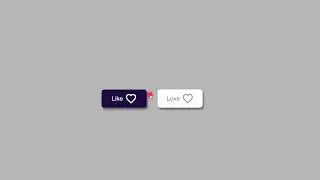 Like-Love button effect using CSS and JS