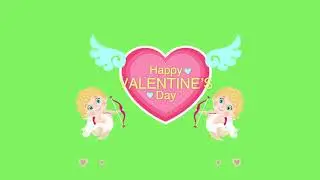 Valentines Day Green Screen l Valentines Day Graphics Pack 