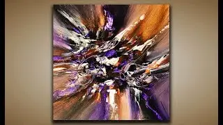 Abstract Art / Easy Effects / Brush Blending / Fun to do / Acrylics / Demo 119 / Painting Techniques