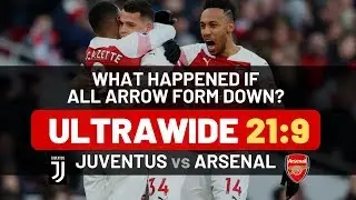 PES2020 Juventus vs Arsenal but with arrow down RED