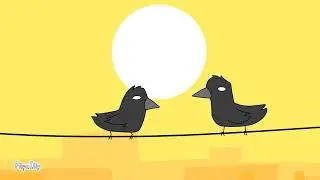 Two birds on wire