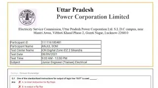 UPPCL JE Answer key 2021 I uppcl je Cut Off 2021