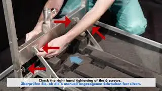 assembly of the table / aufbau des tisches