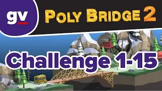 Poly Bridge 2 - Challenge 1-15 Hydraulic Management - Walkthrough