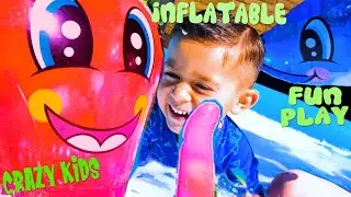 Playing With Inflatable TOYS + Wubble Bubble