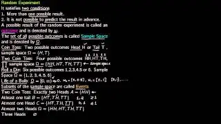 3 1  Random Experiment, Outcome, Sample Space and Events
