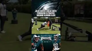Nolan Smith & Jalen Carter Terrorizing: Broke Blocking Sled: Philadelphia Eagles OTA Practice