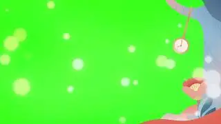 KIDS ANIMATED TREE AND CLOCK GREEN SCREEN OVERLAY/ USE CHROMA KEY/ FREE DOWNLOAD