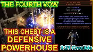 POE 3.21 The Fourth Vow - POE's Most Underrated Pure Defense Unique Chest - Path of Exile - Crucible
