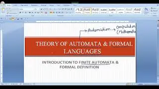 Introduction to Finite Automata | Theory of Automata & Formal Languages | AKTU