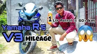 Yamaha R15 v3 Mileage Test 2019 | 1 Litre of Petrol | TmixV.