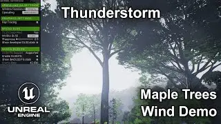 Trees Vol.5 | Thunderstorm Test | Unreal Engine 5.3 | Ultra Realistic Wind | DLSS #unrealengine #UE5