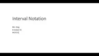 Interval Notation