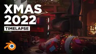 My Xmas 2022 Artwork in Blender 3D [Timelapse]