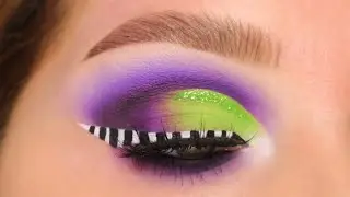 Beetlejuice Halloween Eyeshadow Tutorial