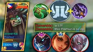 THAMUZ VS SUPER AGGRESSIVE GLOBAL ESMERALDA IN MID LANE | THAMUZ BEST BUILD AND EMBLEM 2023