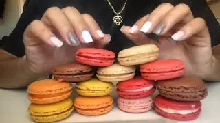 ASMR tapping on macarons | eating them