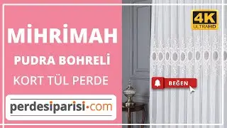 Mihrimah Pudra Bohreli Kort Tül Perde (4K) PerdeSiparisi.com 0531 245 1714