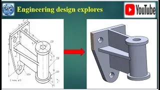 Solidworks Bracket Model tutorial | Solidworks part design | Cad cam | Rib Bracket