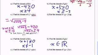 Finding the Domain of a Composition of Functions