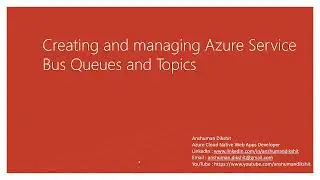 Episode 3 -Creating Topics in Service Bus