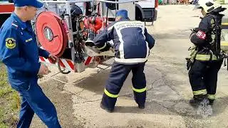 Масштабные учения огнеборцев прошли в Мирном