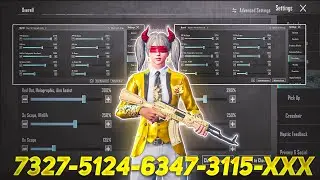New Update 3.3⚡Best Sensitivity Code + Control Settings Pubg Mobile/Bgmi Sensitivity 2024