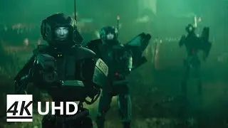 The Electric State 2025- Drones Attack Scene | 4K UHD